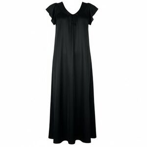 Vanity‎ Fair Black Maxi Nylon Nightgown Lingerie Sleepwear Pajama Medium 40